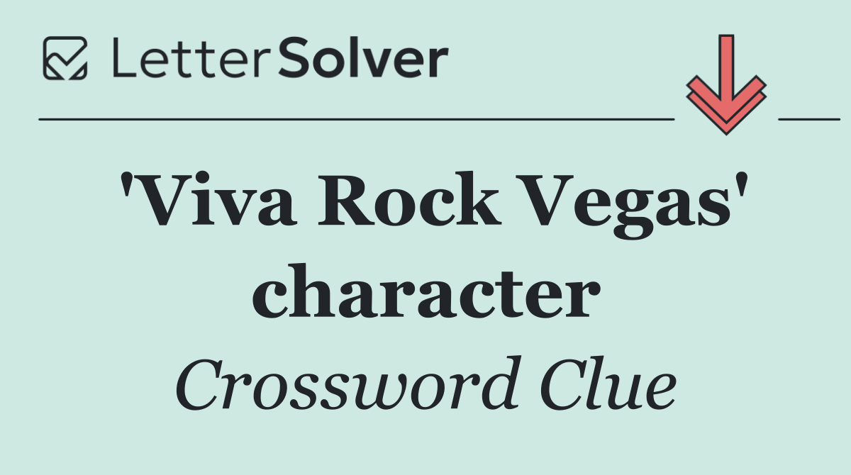 'Viva Rock Vegas' character