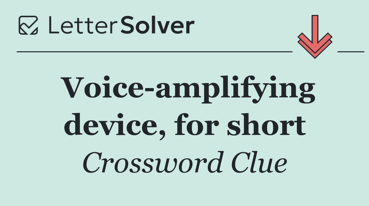Voice amplifying device, for short