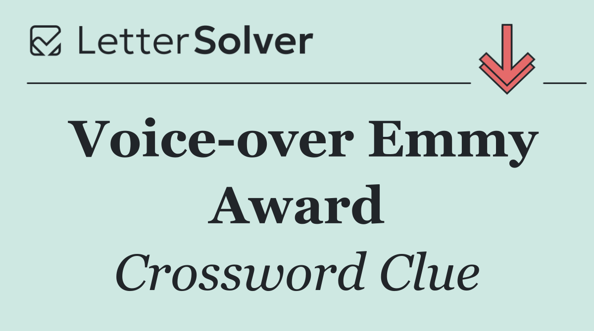 Voice over Emmy Award