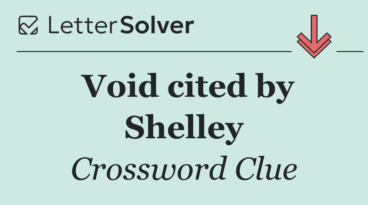 Void cited by Shelley