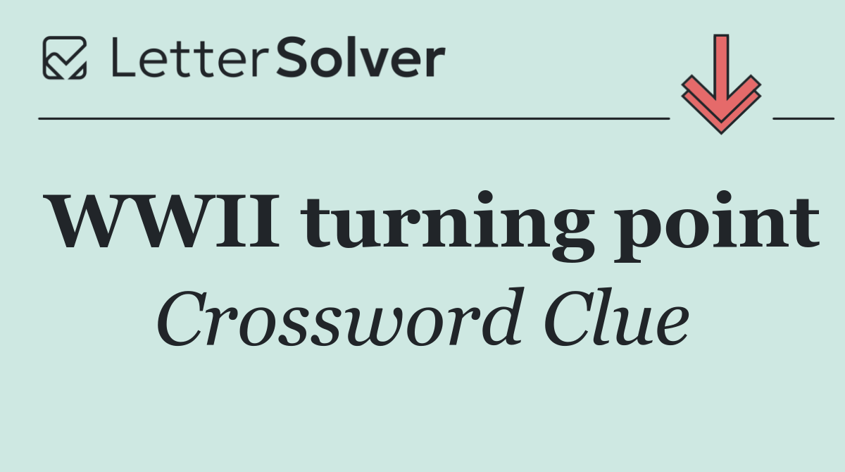 WWII turning point