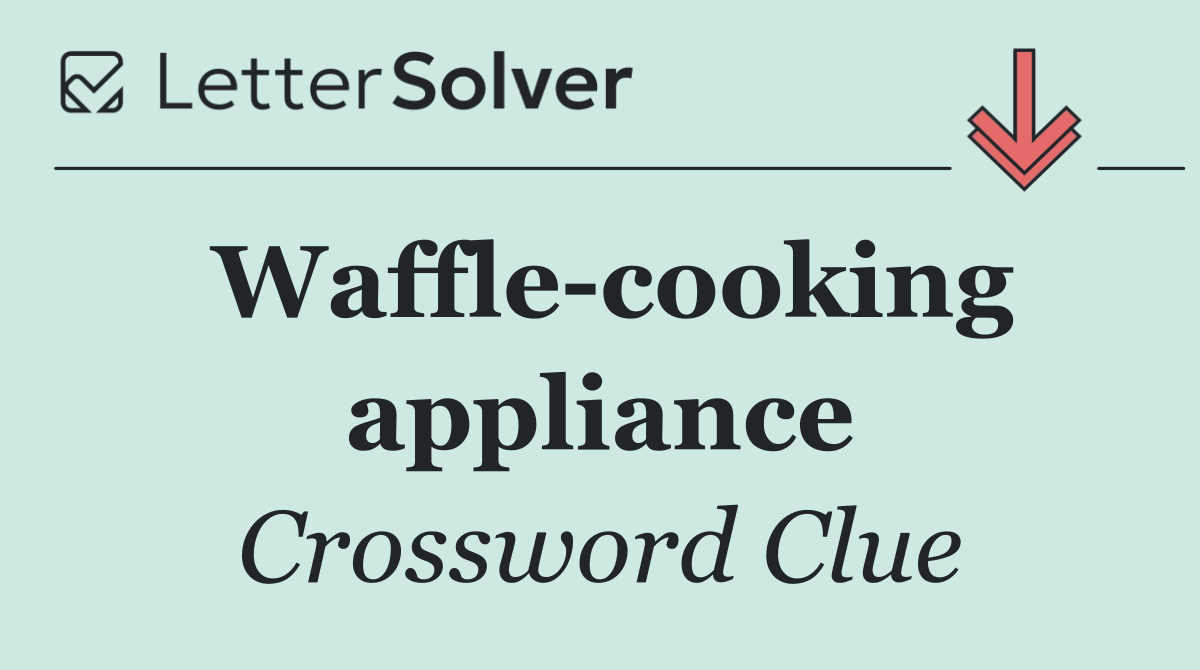 Waffle cooking appliance