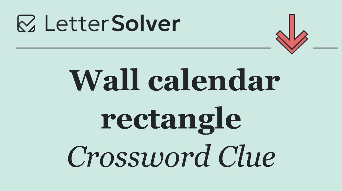 Wall calendar rectangle