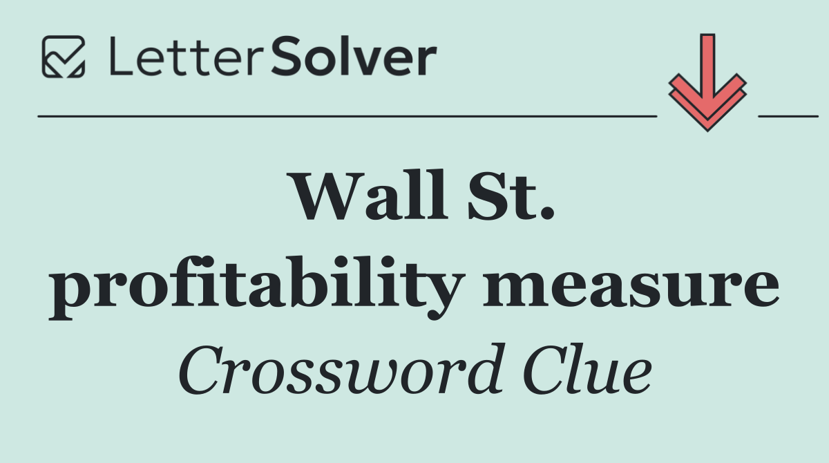 Wall St. profitability measure
