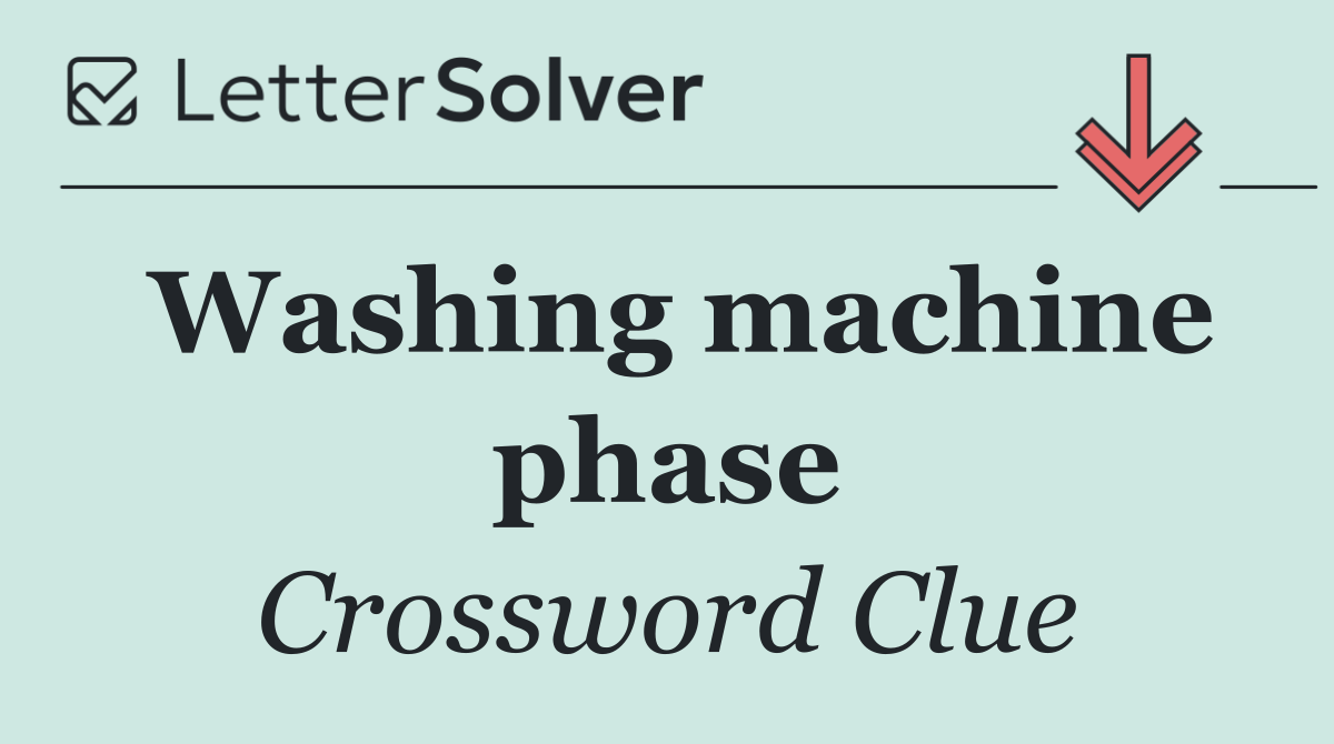 Washing machine phase