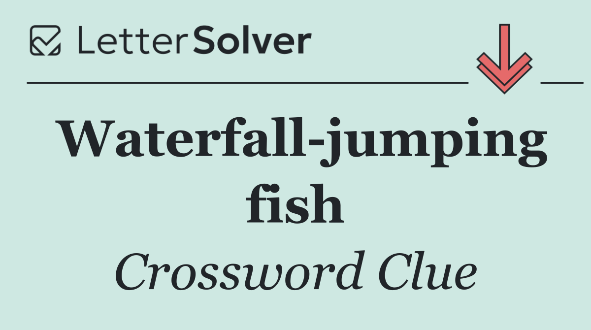 Waterfall jumping fish