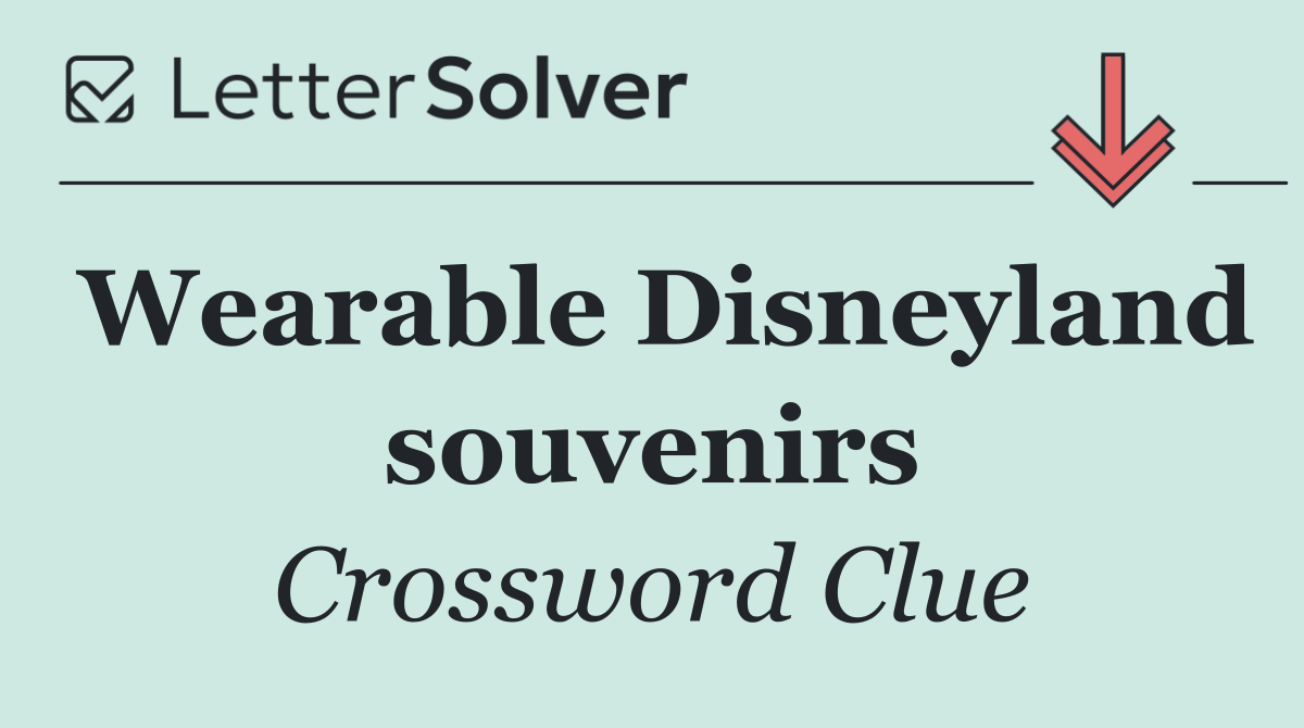 Wearable Disneyland souvenirs