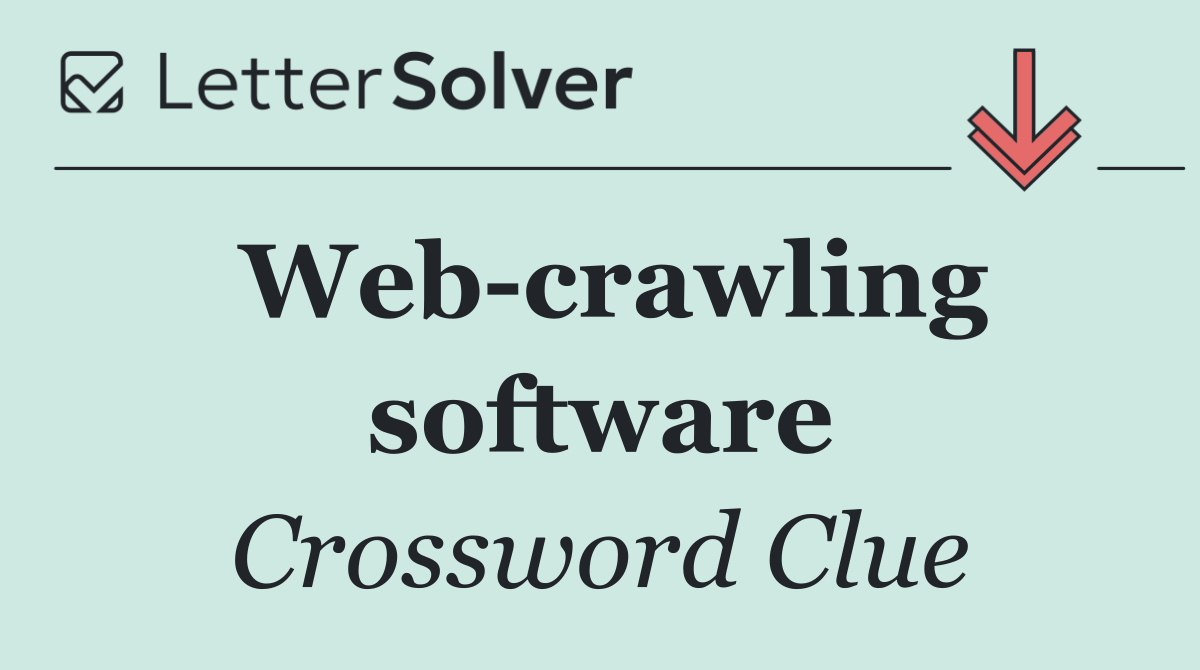 Web crawling software