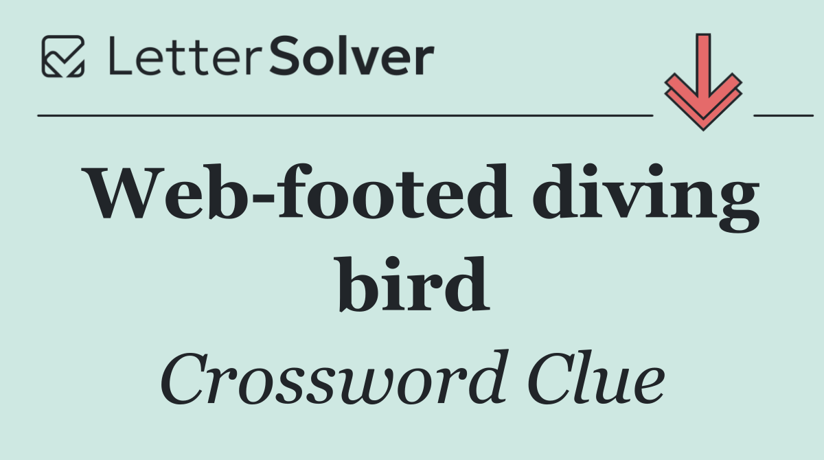 Web footed diving bird