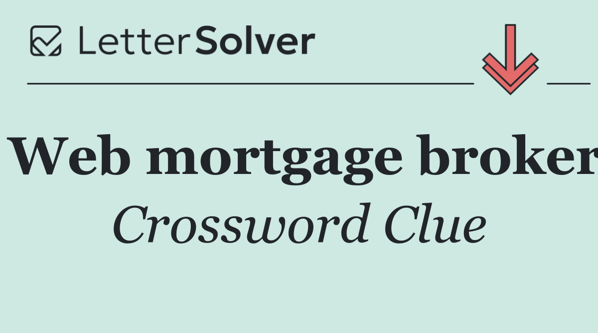 Web mortgage broker