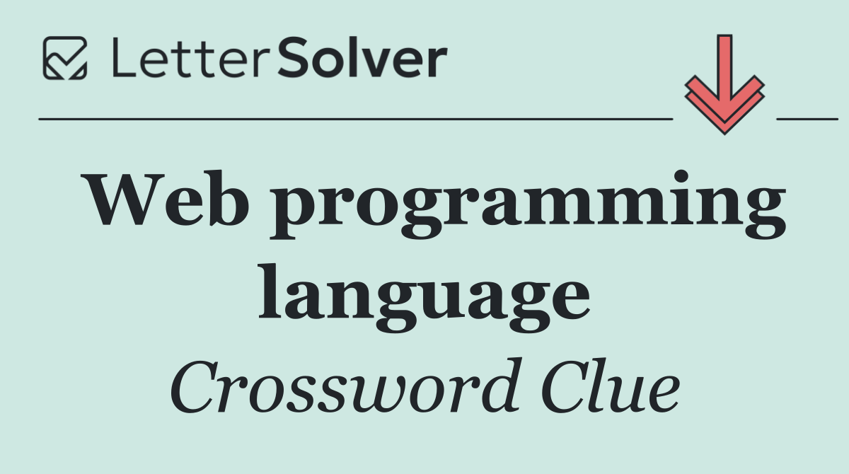 Web programming language