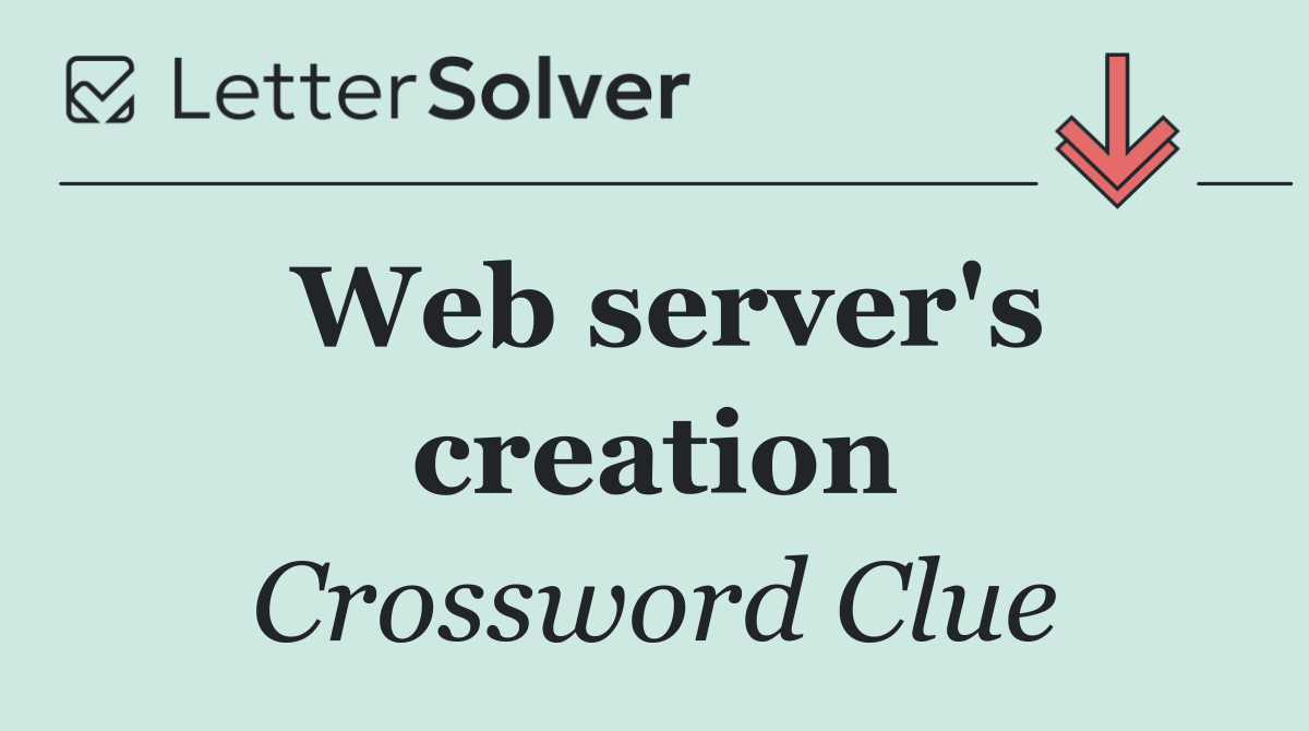 Web server's creation
