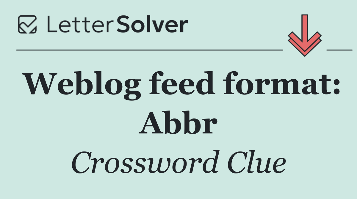 Weblog feed format: Abbr