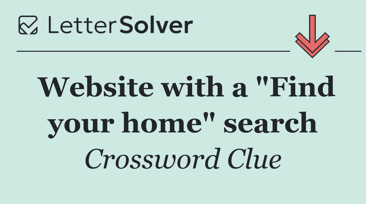 Website with a "Find your home" search