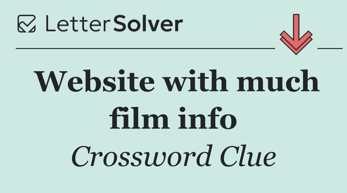 Website with much film info