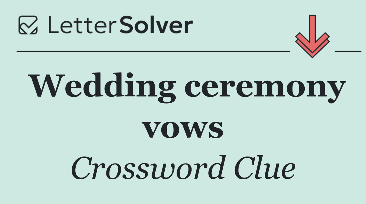 Wedding ceremony vows