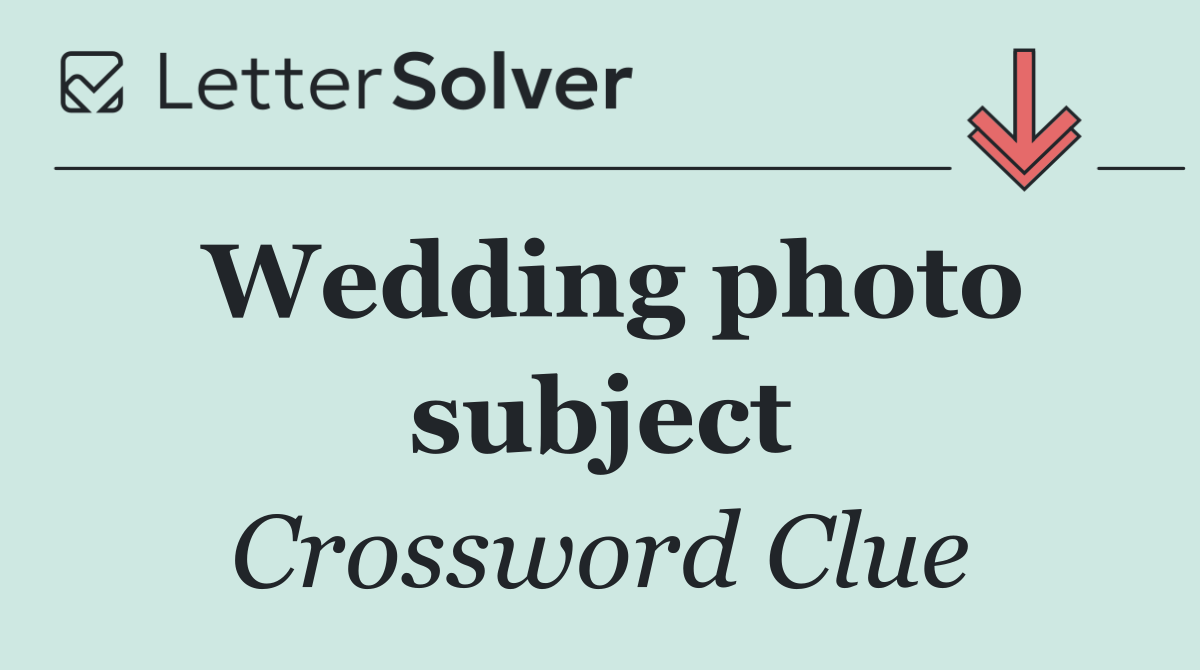 Wedding photo subject