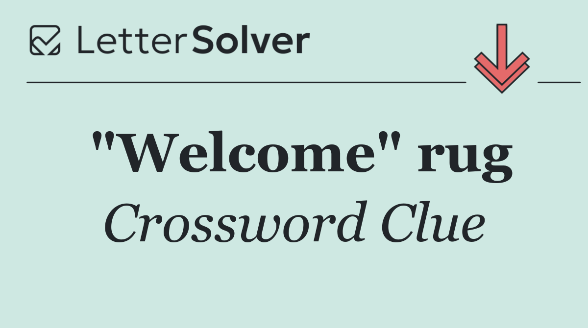 "Welcome" rug