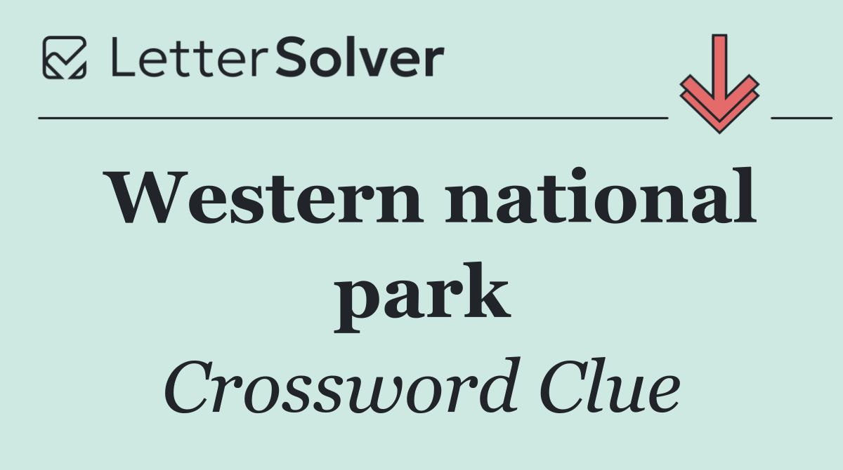 Western national park