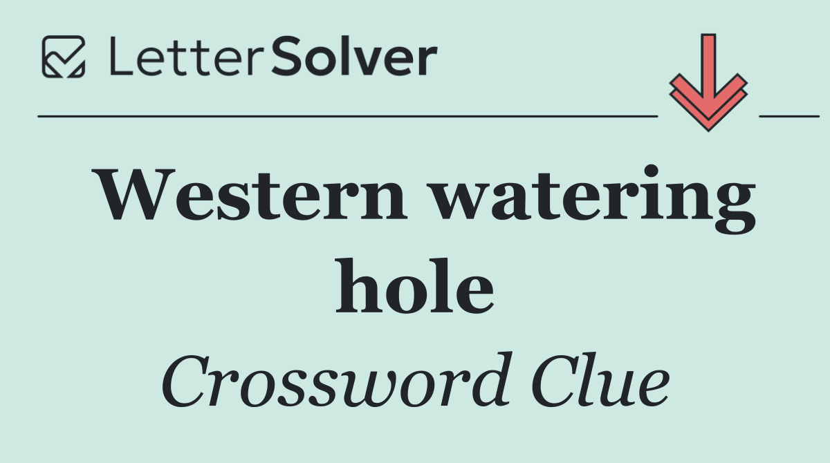 Western watering hole