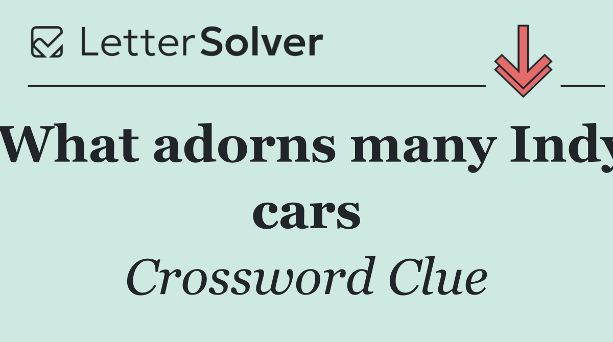 What adorns many Indy cars