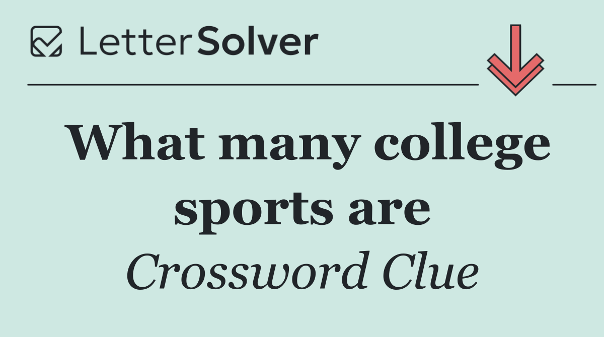 What many college sports are