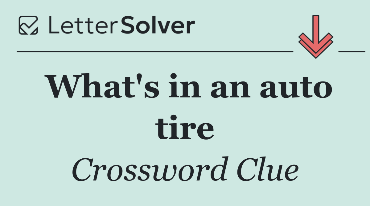 What's in an auto tire