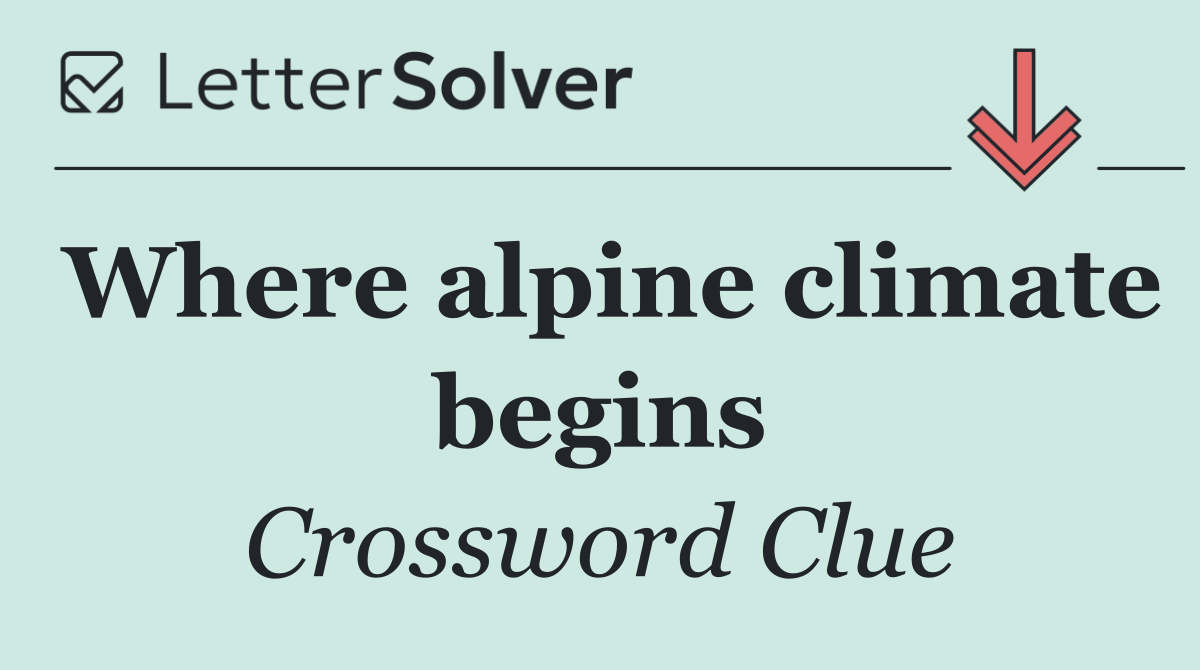 Where alpine climate begins