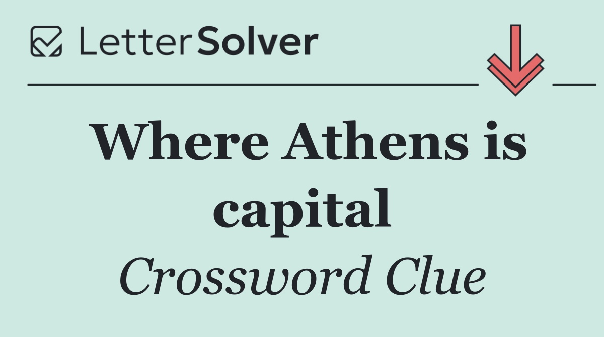 Where Athens is capital