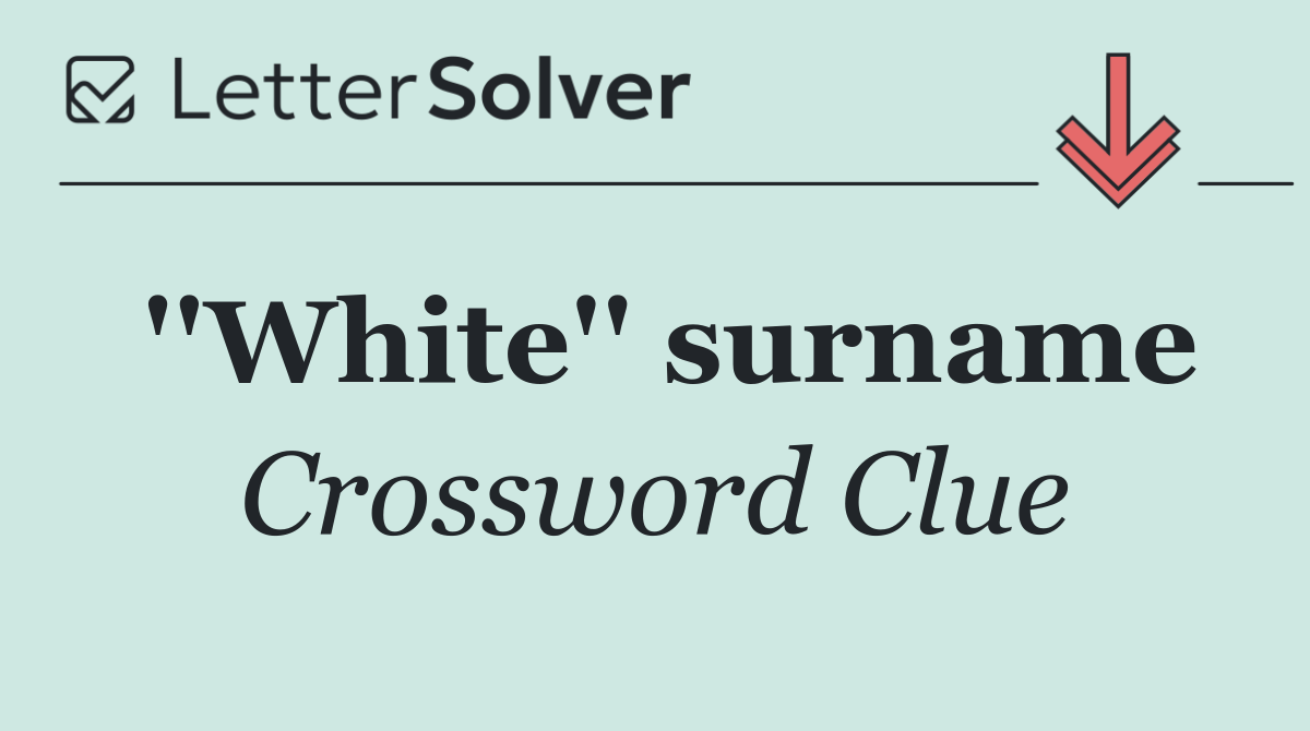 ''White'' surname