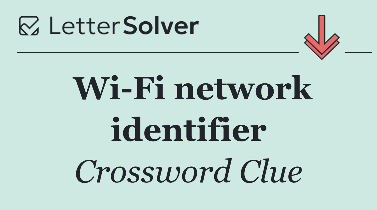 Wi Fi network identifier