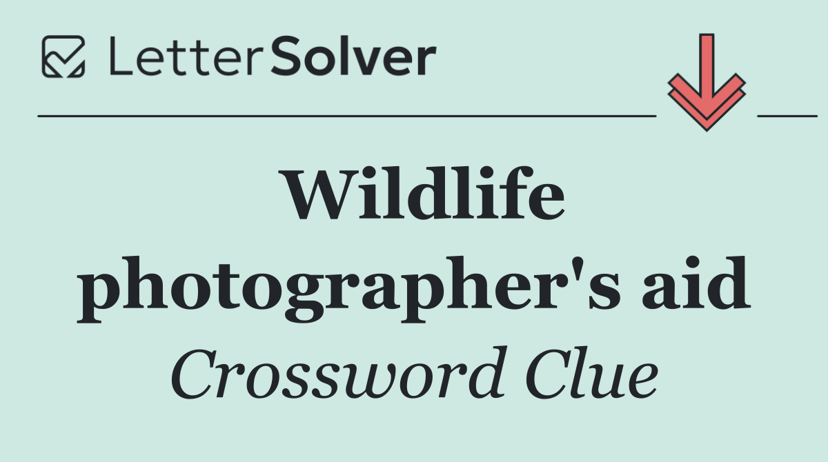 Wildlife photographer's aid