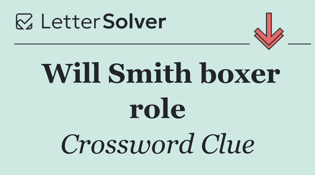 Will Smith boxer role