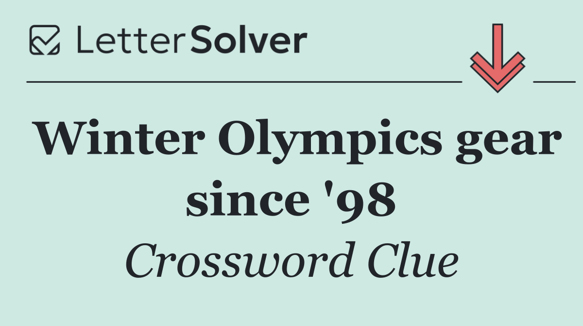Winter Olympics gear since '98