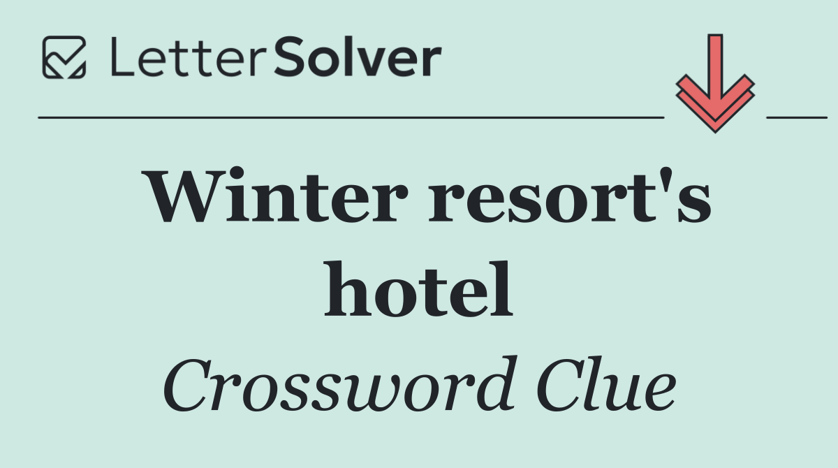 Winter resort's hotel