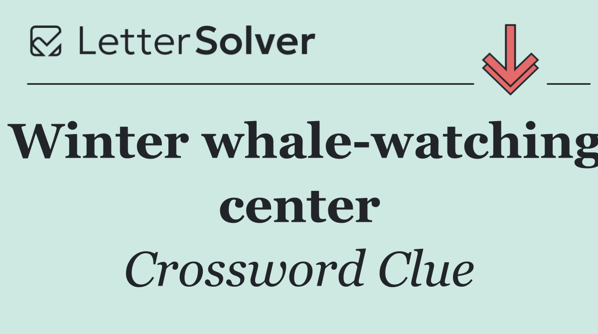 Winter whale watching center