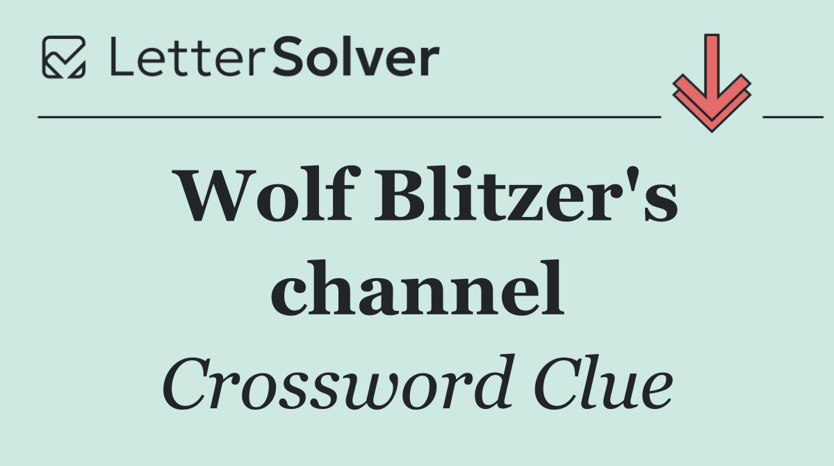 Wolf Blitzer's channel
