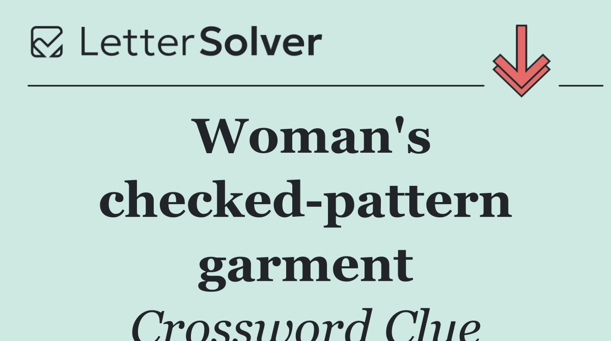 Woman's checked pattern garment