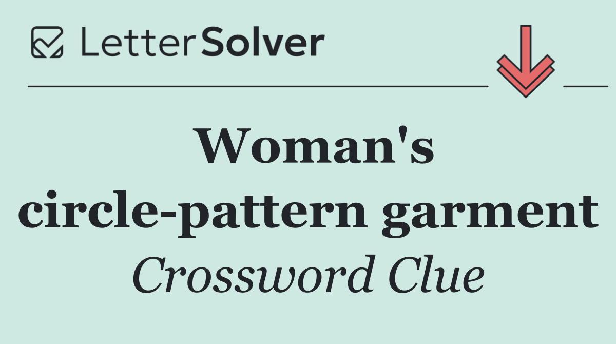 Woman's circle pattern garment