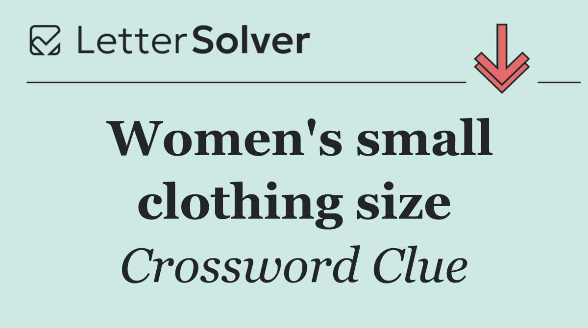 Women's small clothing size
