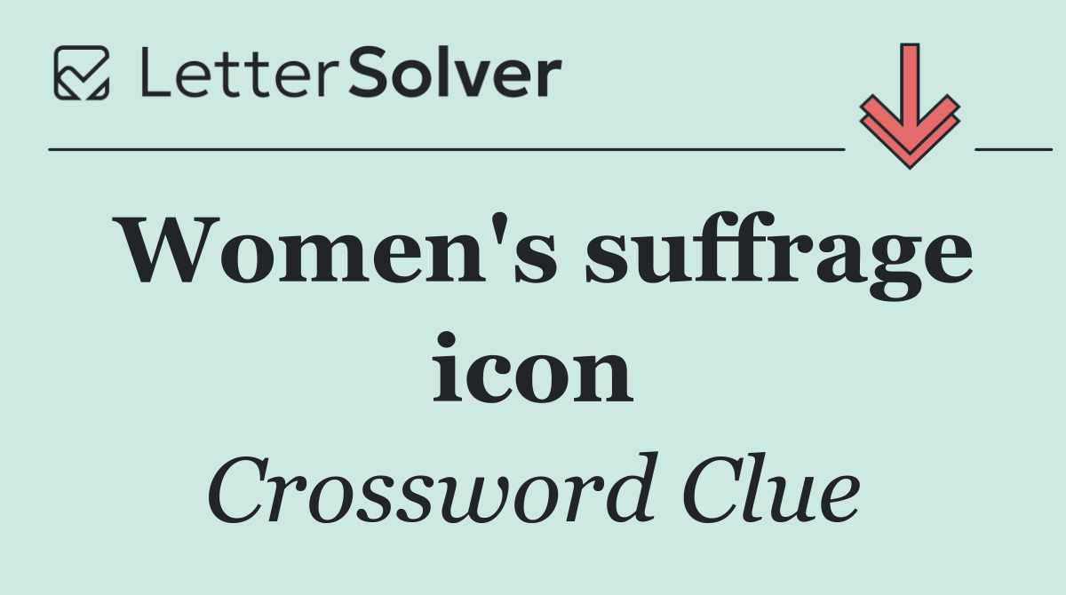 Women's suffrage icon