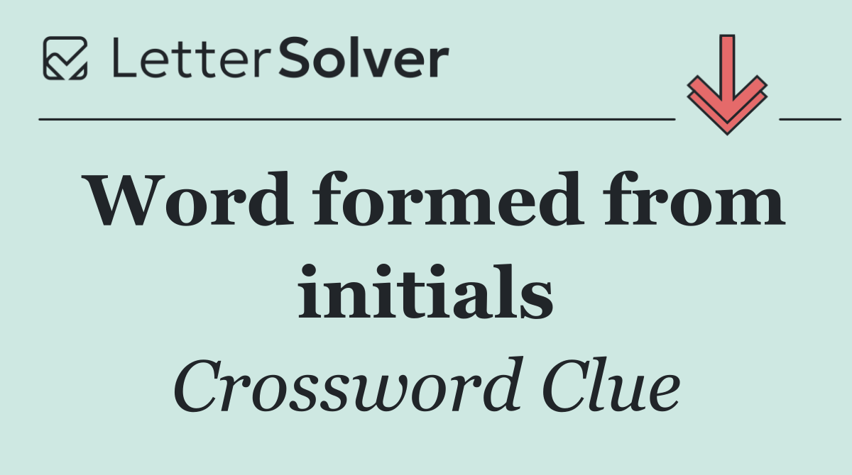 Word formed from initials