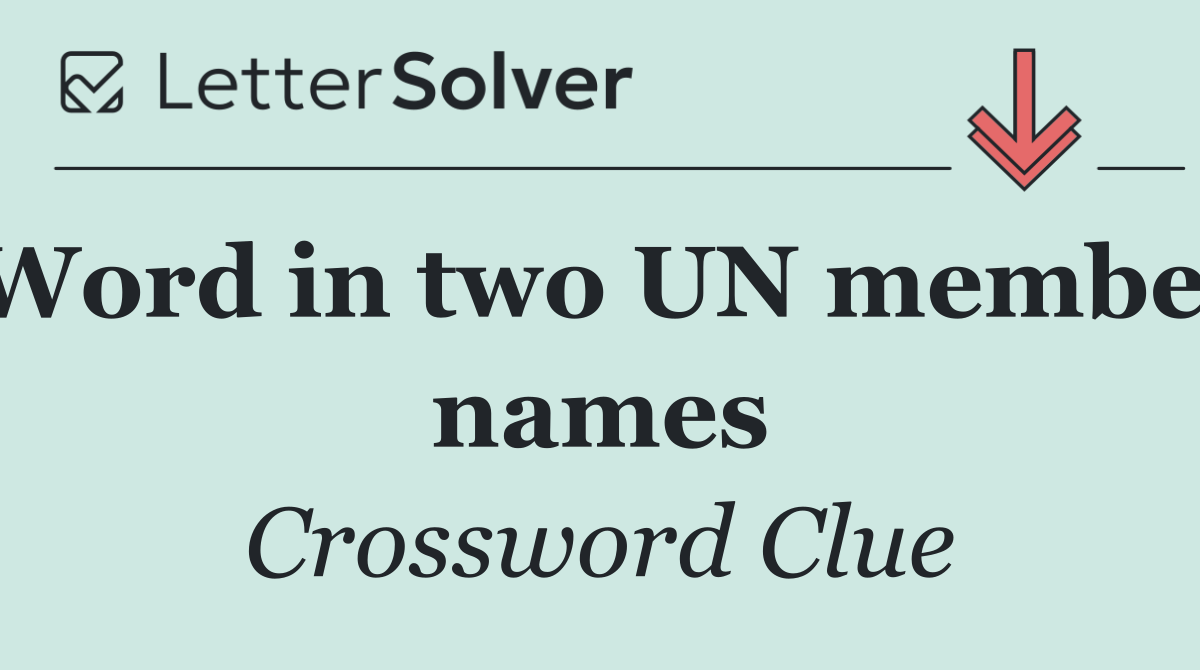 Word in two UN member names
