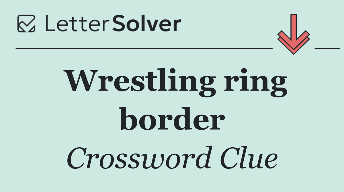 Wrestling ring border