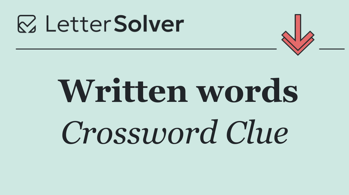 Written words