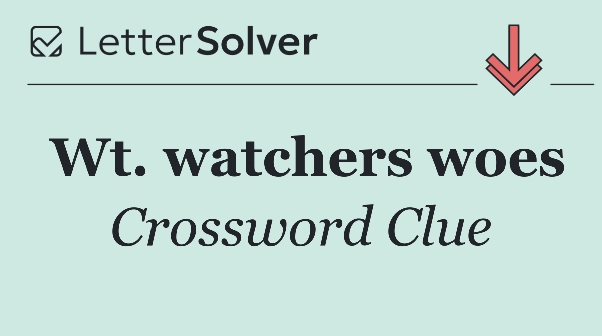 Wt. watchers woes