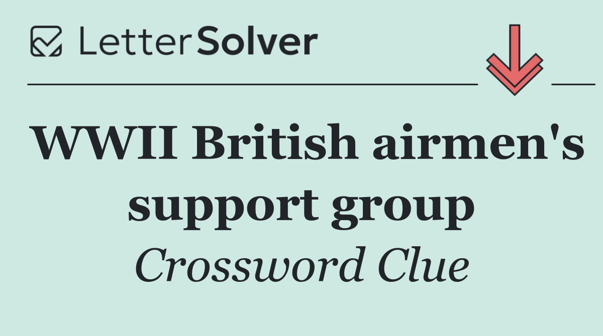 WWII British airmen's support group