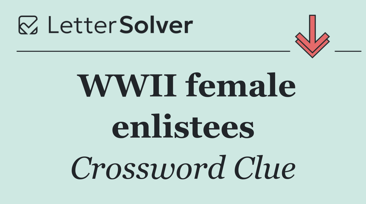 WWII female enlistees