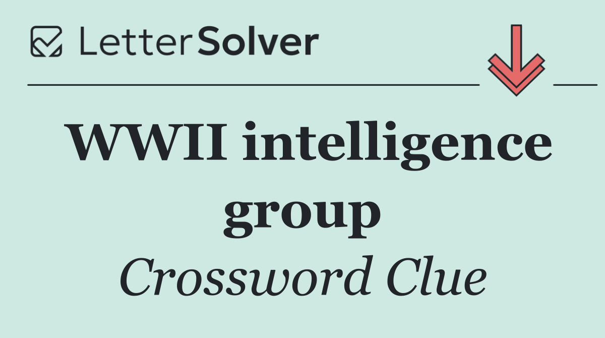 WWII intelligence group