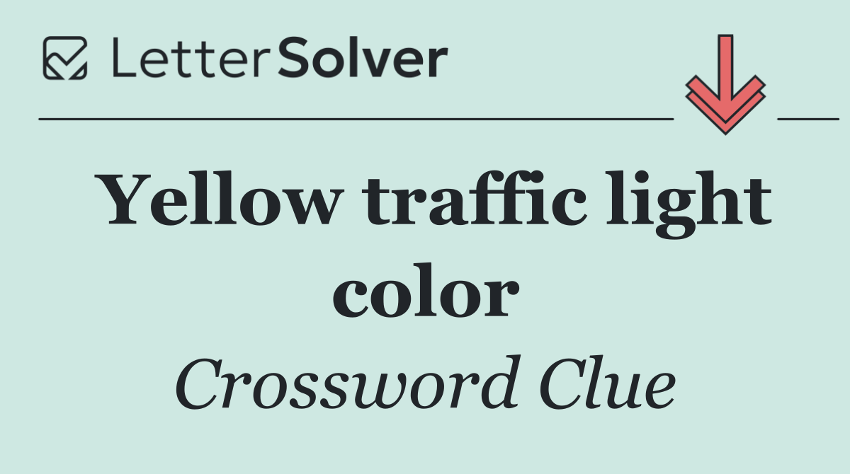 Yellow traffic light color